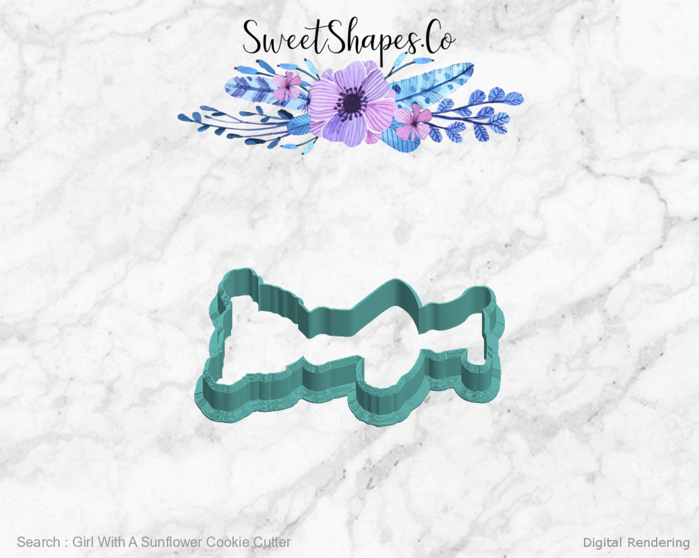 Girl With A Sunflower Cookie Cutter — left view