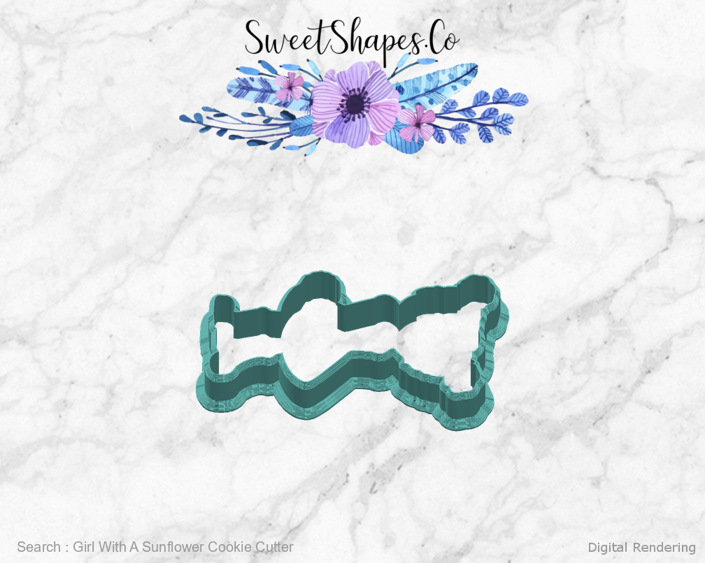Girl With A Sunflower Cookie Cutter — right view