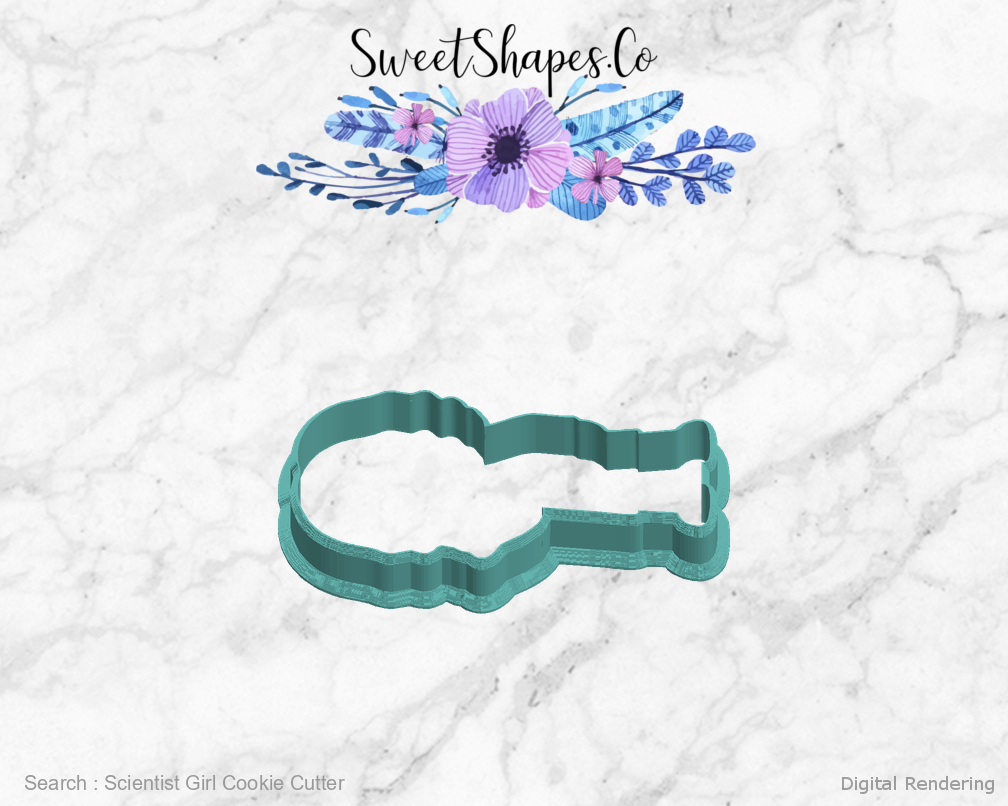Scientist Girl Cookie Cutter — left view
