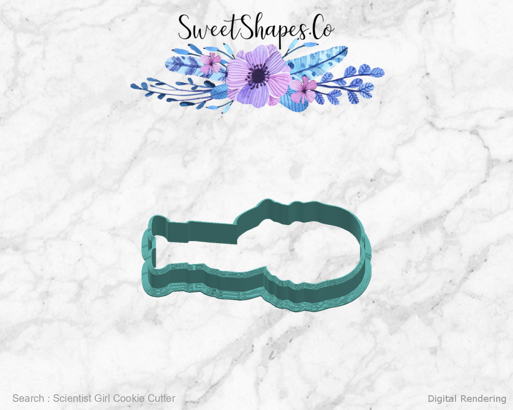 Scientist Girl Cookie Cutter — right view