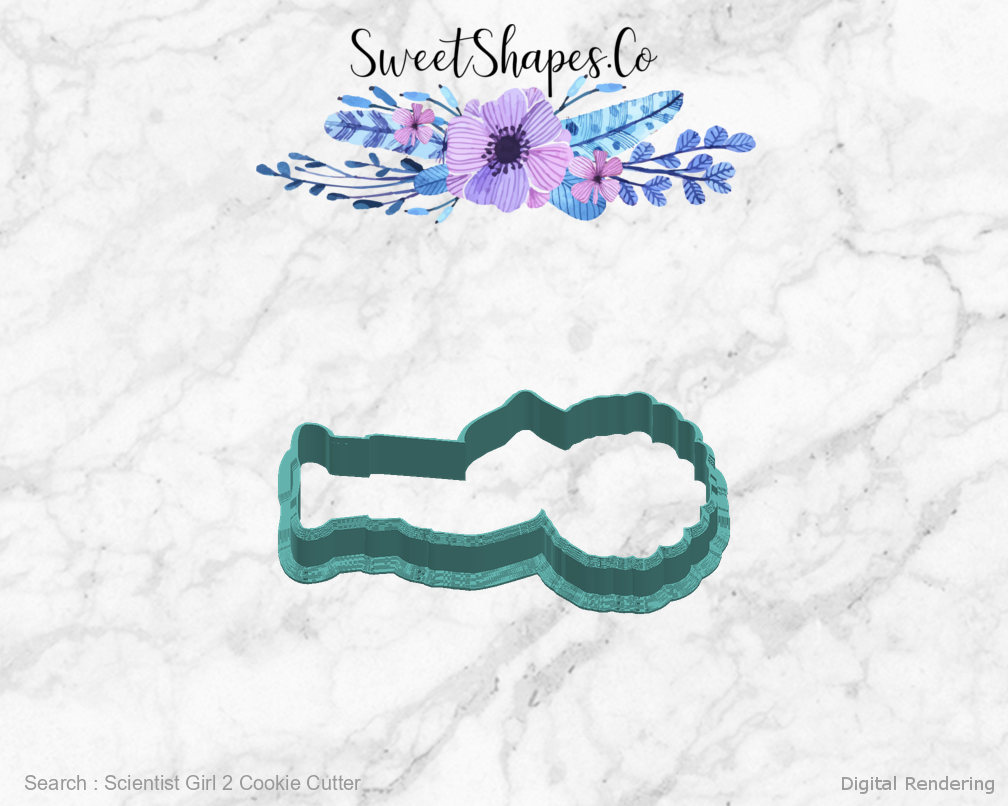 Scientist Girl 2 Cookie Cutter — right view