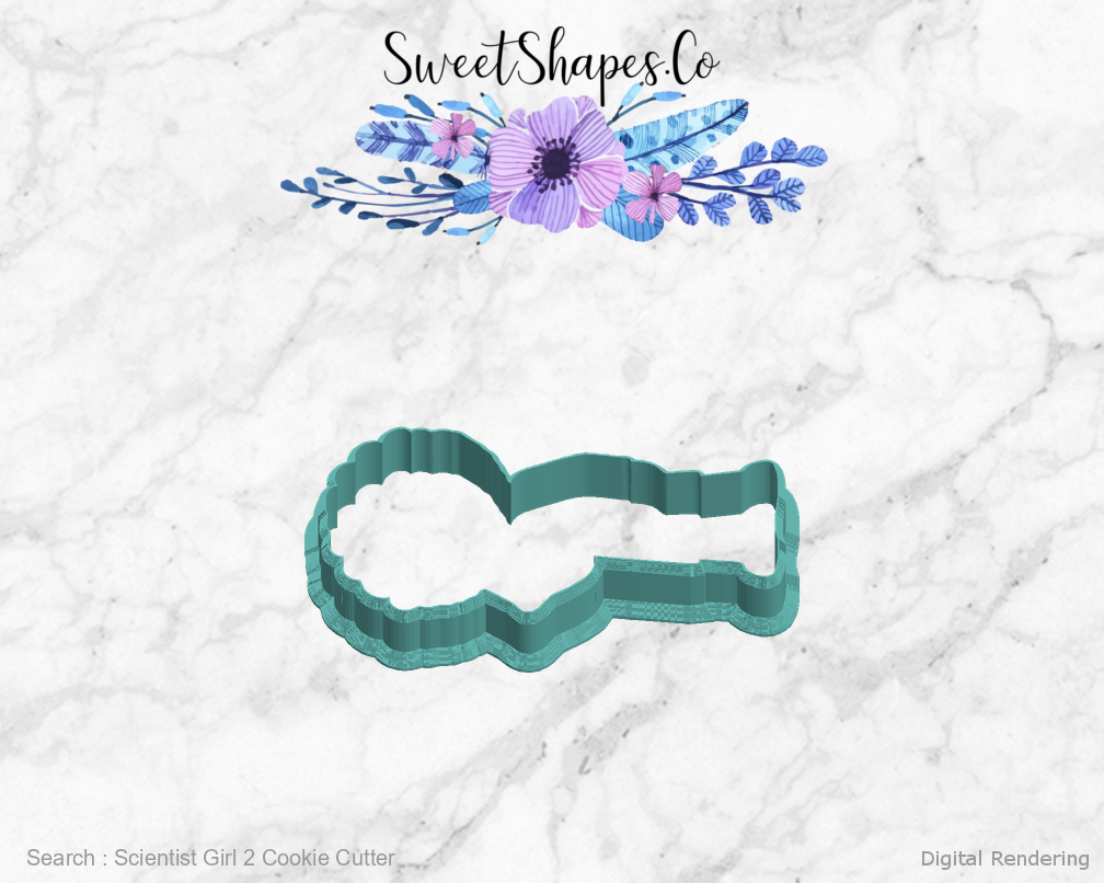 Scientist Girl 2 Cookie Cutter — left view