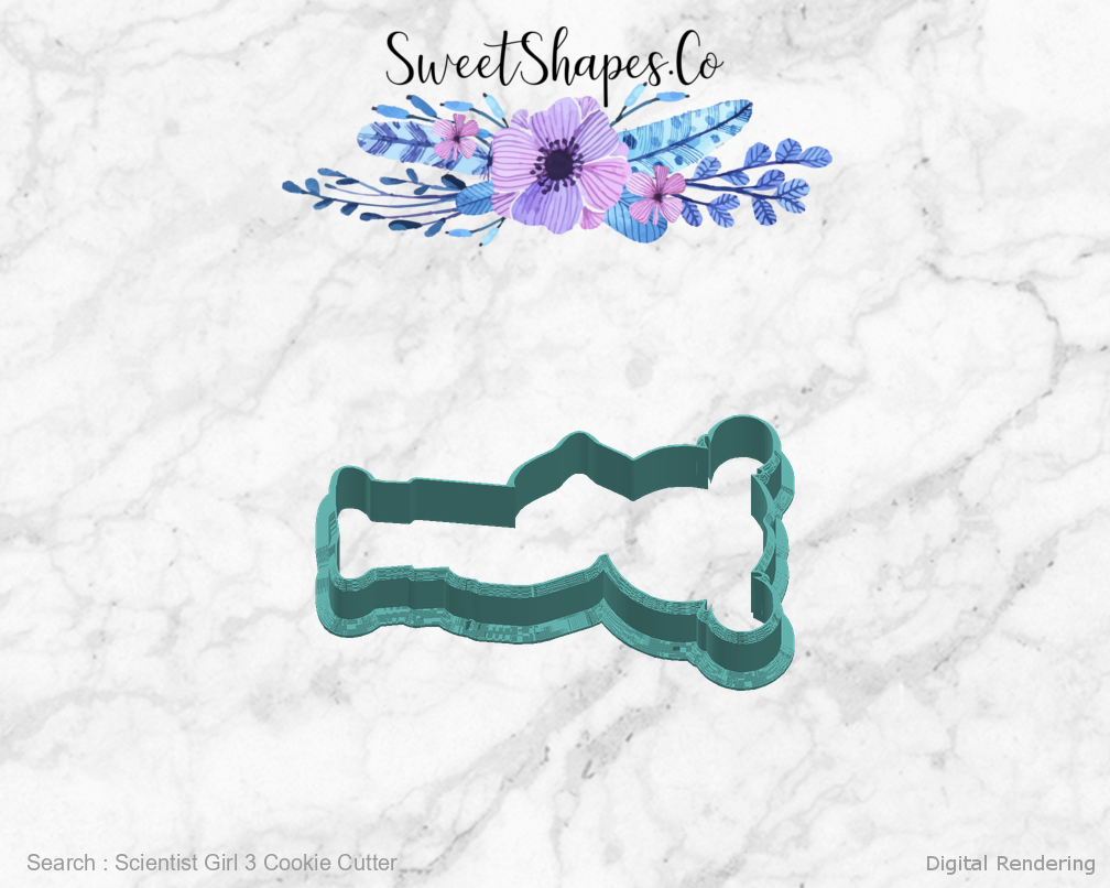 Scientist Girl 3 Cookie Cutter — right view