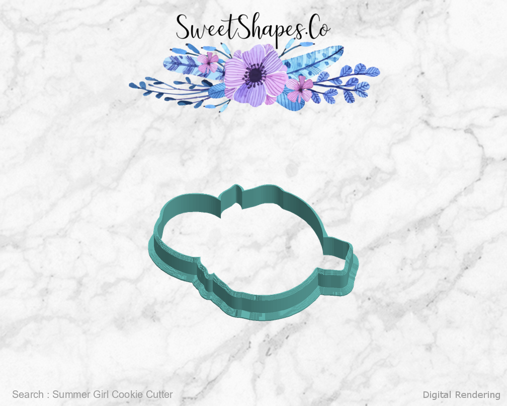 Summer Girl Cookie Cutter — left view