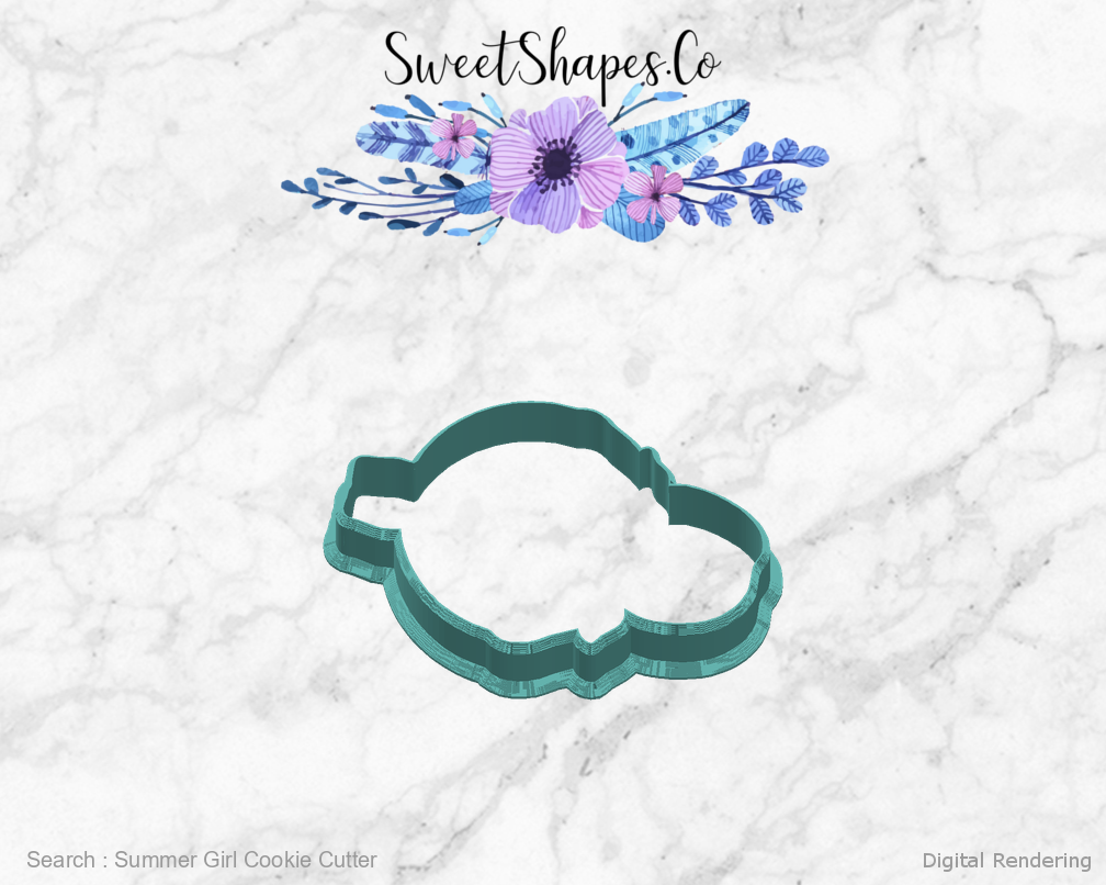 Summer Girl Cookie Cutter — right view