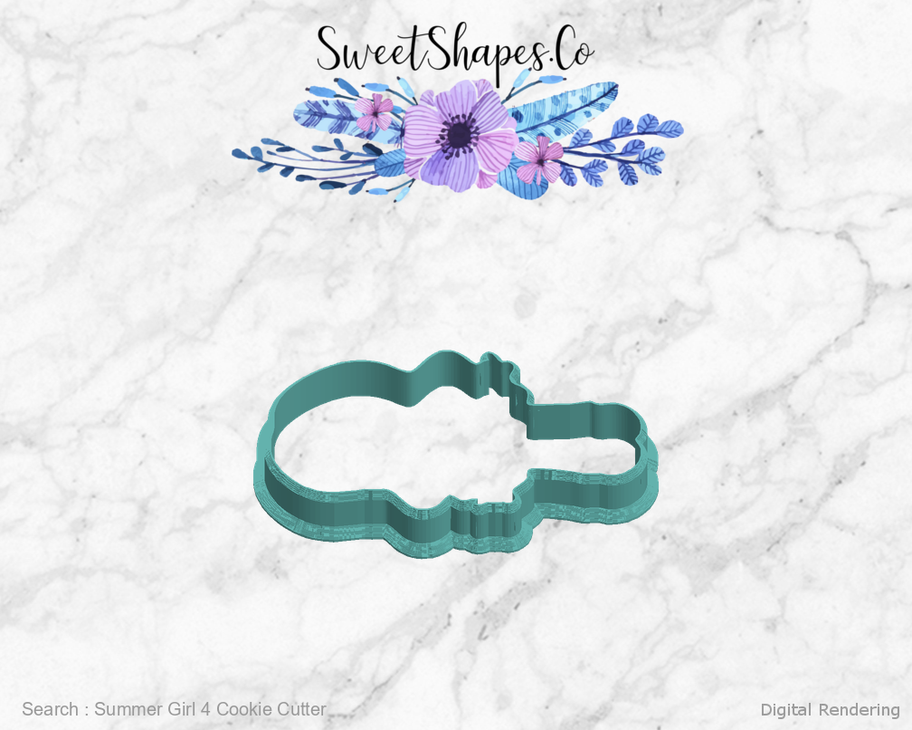 Summer Girl 4 Cookie Cutter — left view
