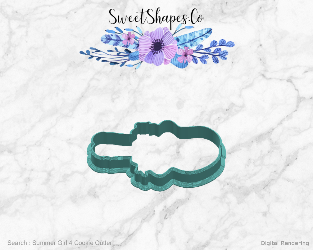 Summer Girl 4 Cookie Cutter — right view