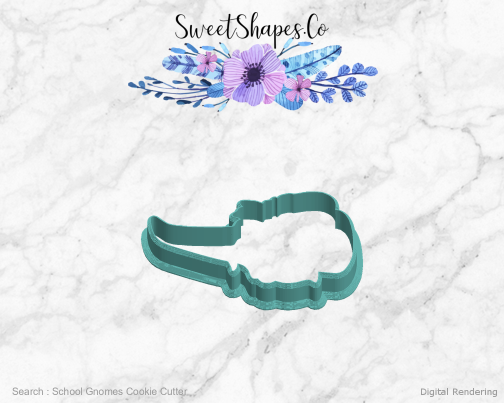 School Gnomes Cookie Cutter — left view