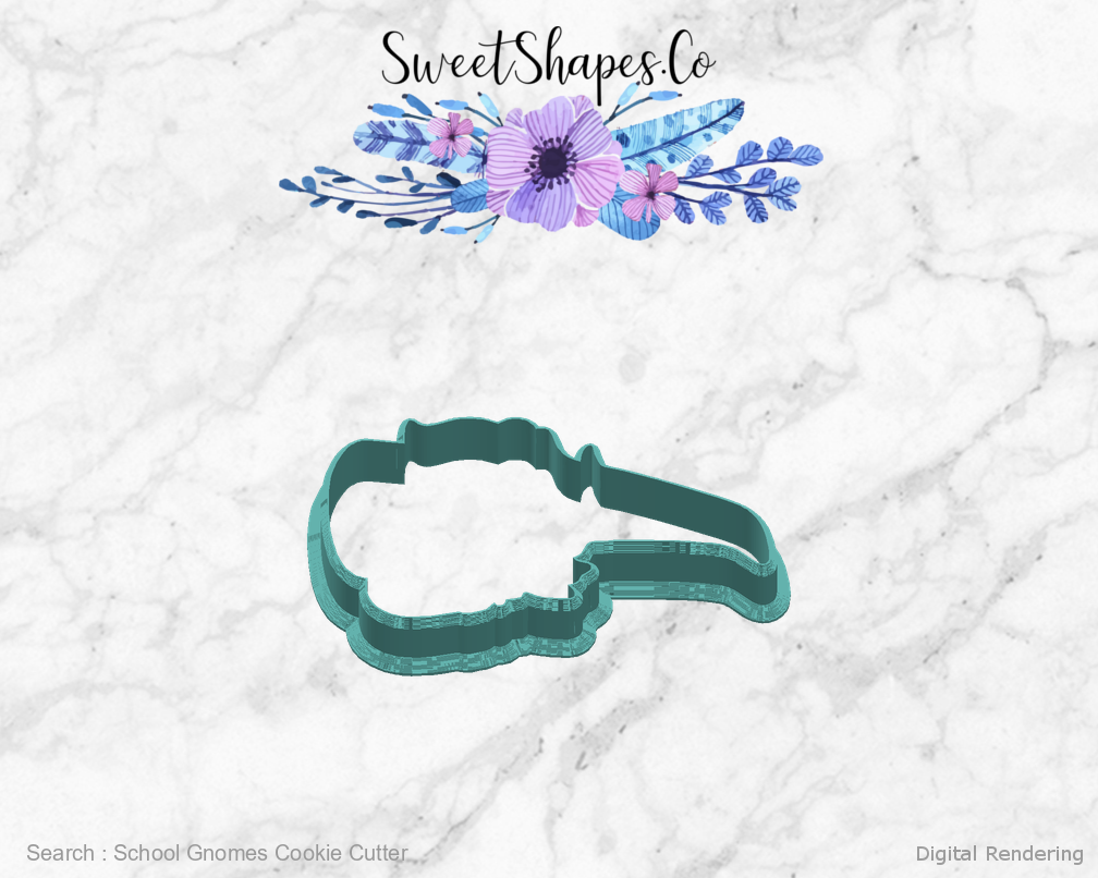 School Gnomes Cookie Cutter — right view