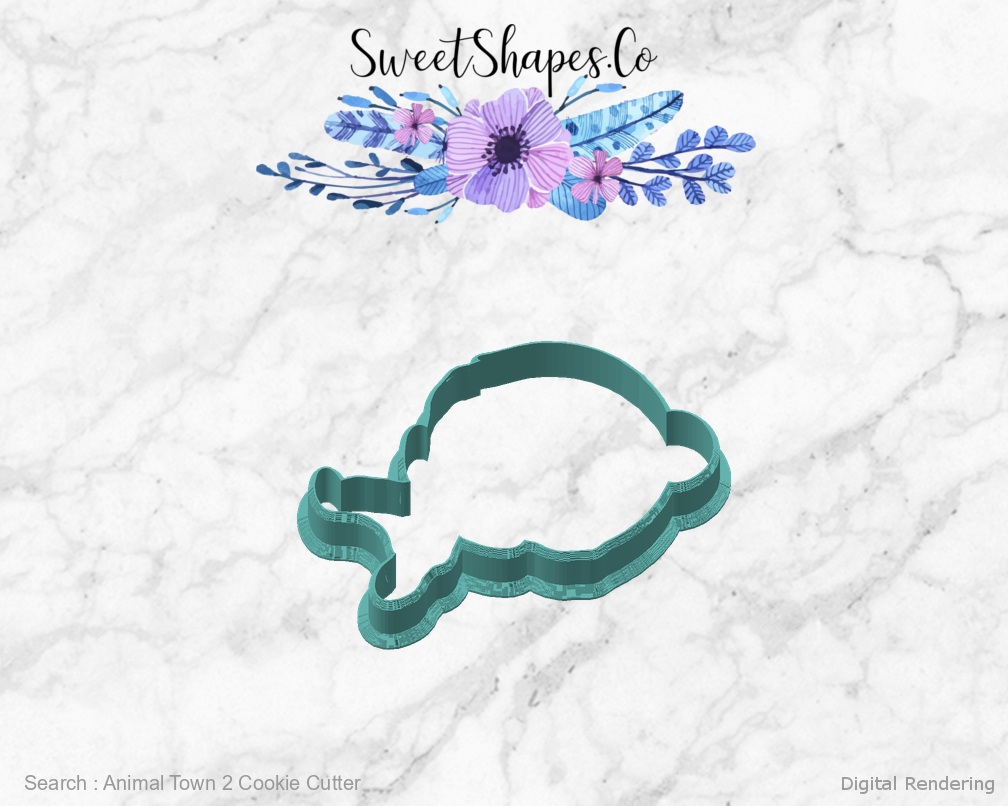 Animal Town 2 Cookie Cutter — angled front view