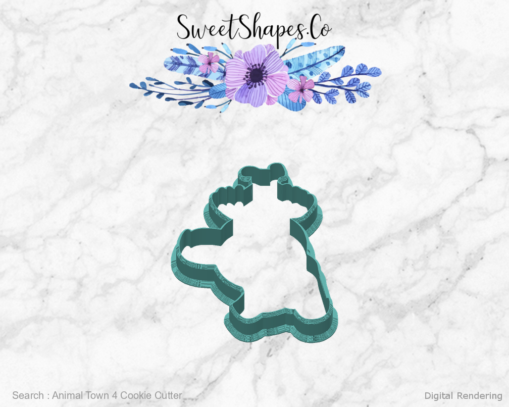 Animal Town 4 Cookie Cutter — back view