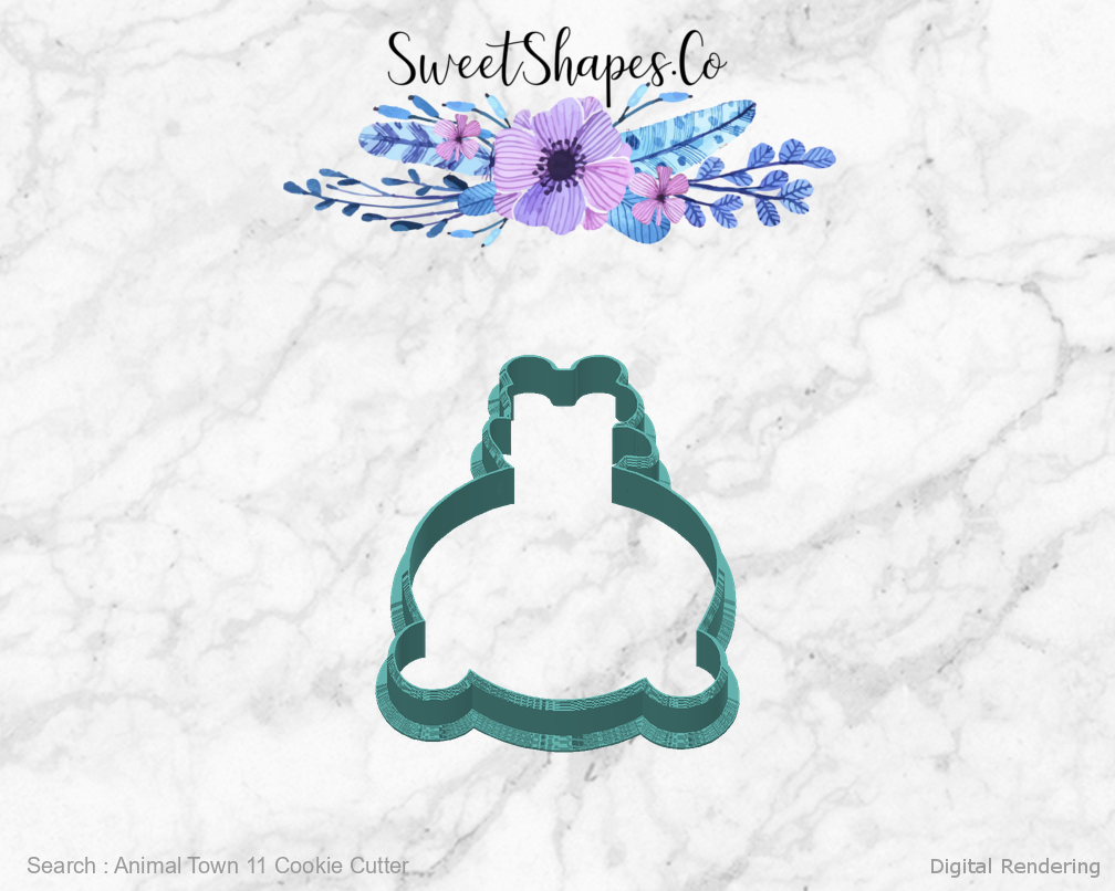 Animal Town 11 Cookie Cutter — back view