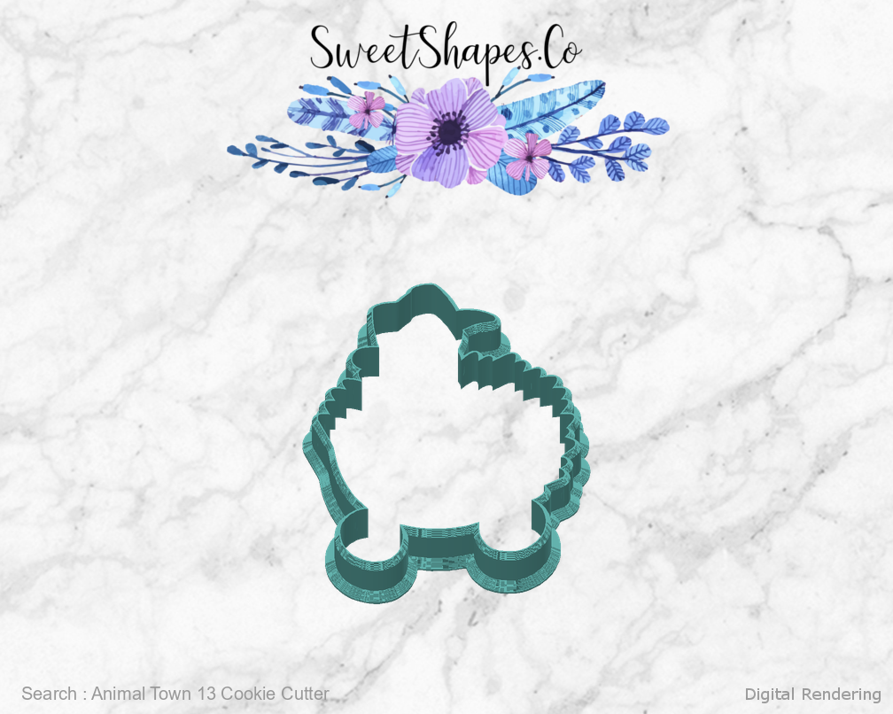 Animal Town 13 Cookie Cutter — back view