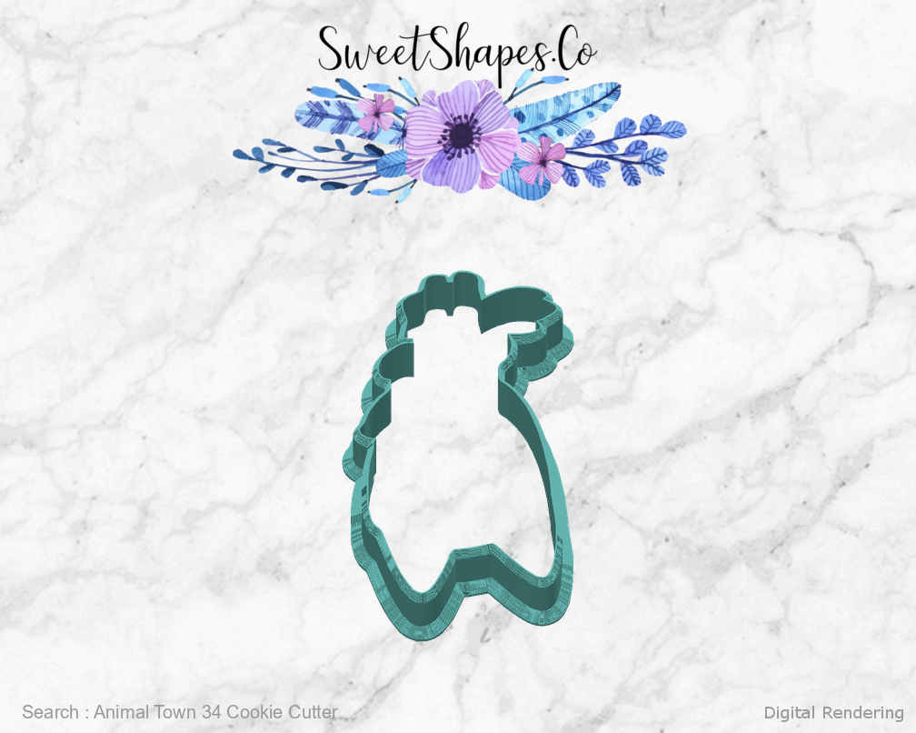 Animal Town 34 Cookie Cutter — back view