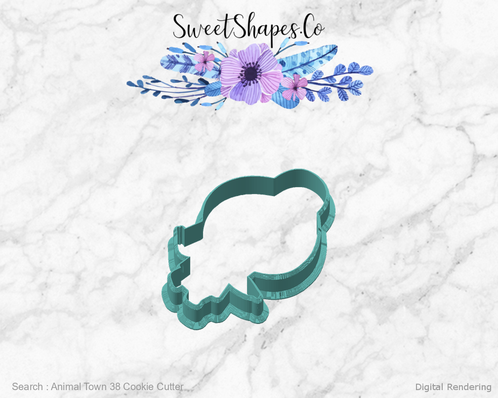 Animal Town 38 Cookie Cutter — angled front view
