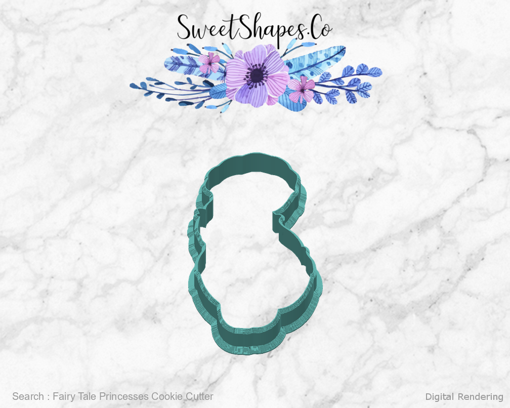 Fairy Tale Princesses Cookie Cutter — back view