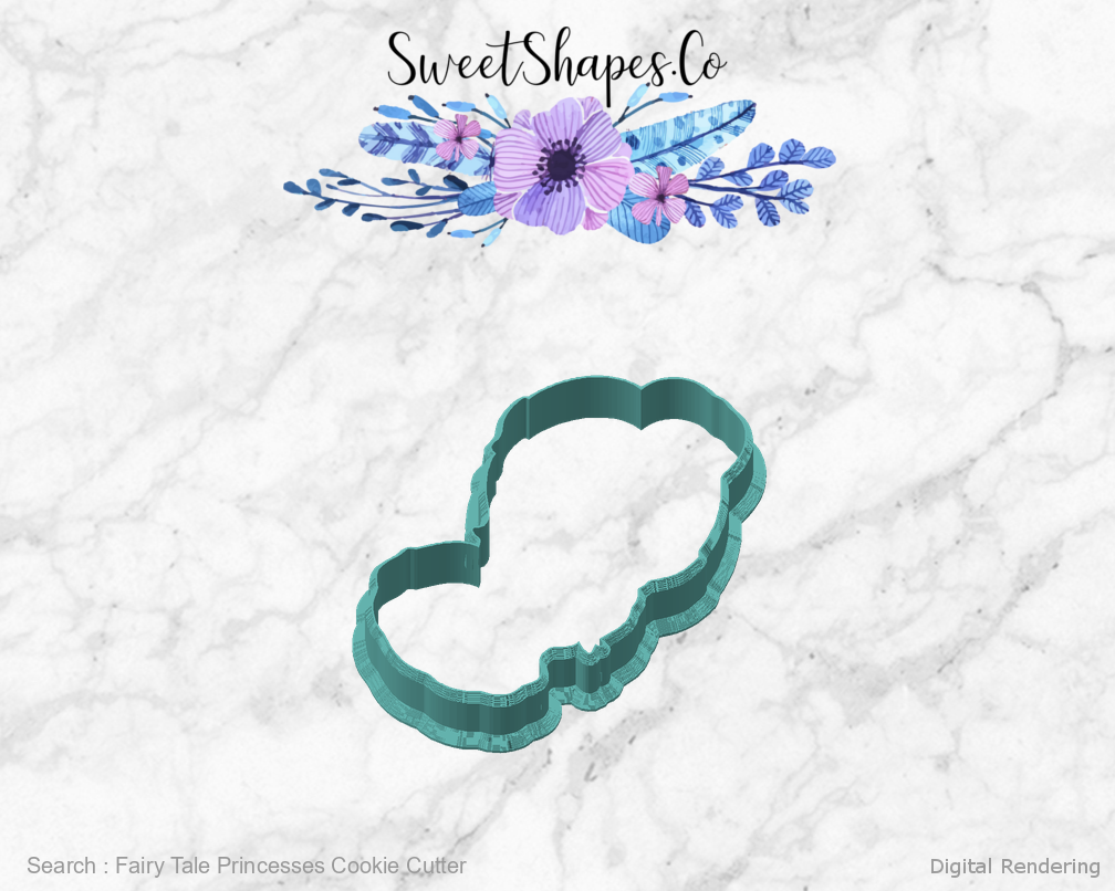 Fairy Tale Princesses Cookie Cutter — angled front view