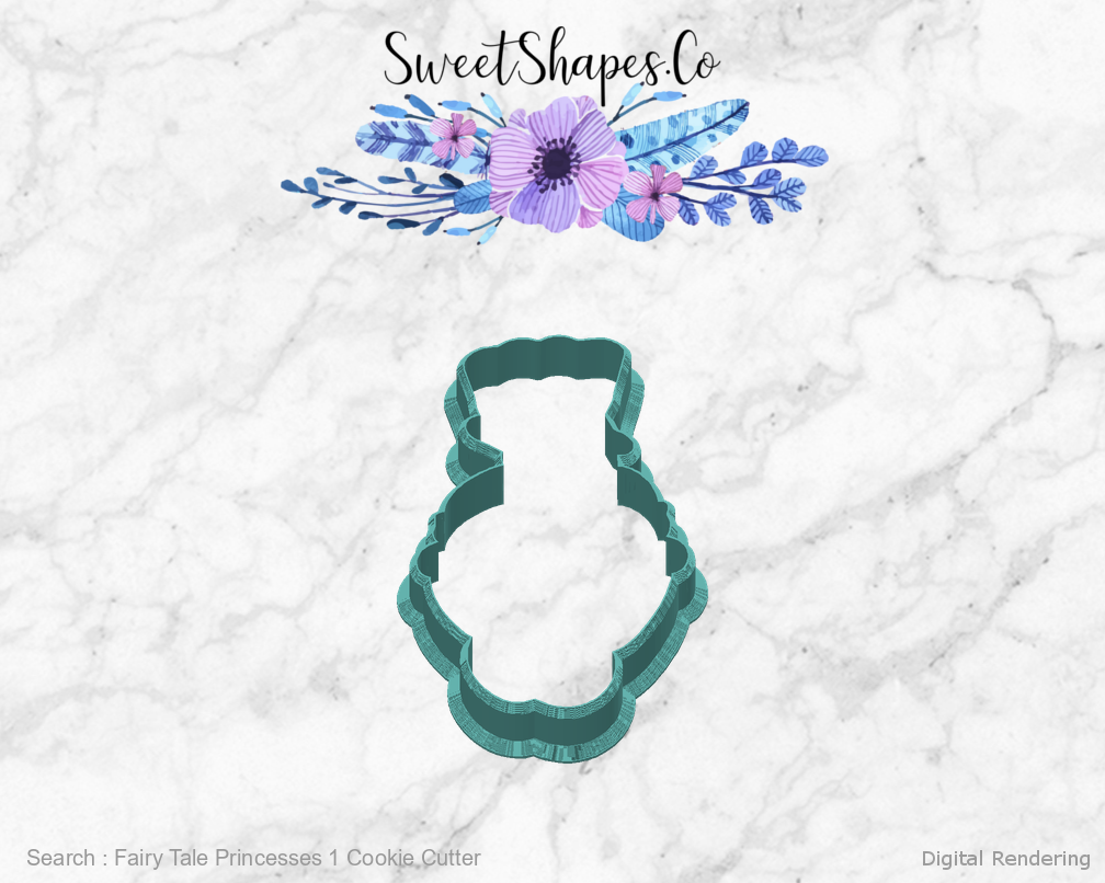 Fairy Tale Princesses 1 Cookie Cutter — back view