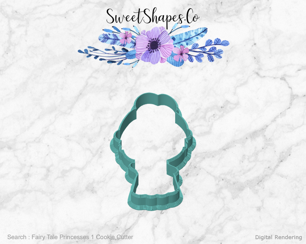 Fairy Tale Princesses 1 Cookie Cutter — front view