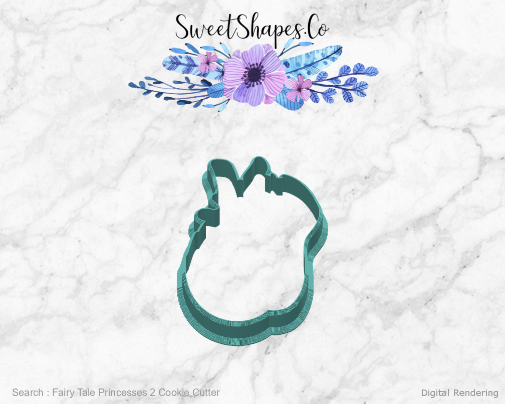Fairy Tale Princesses 2 Cookie Cutter — back view