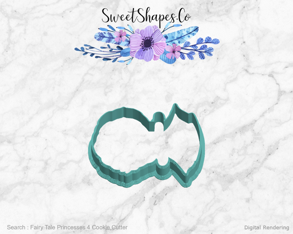 Fairy Tale Princesses 4 Cookie Cutter — left view
