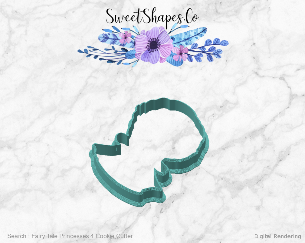 Fairy Tale Princesses 4 Cookie Cutter — angled front view