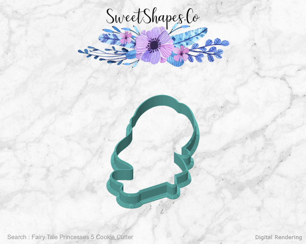 Fairy Tale Princesses 5 Cookie Cutter — front view