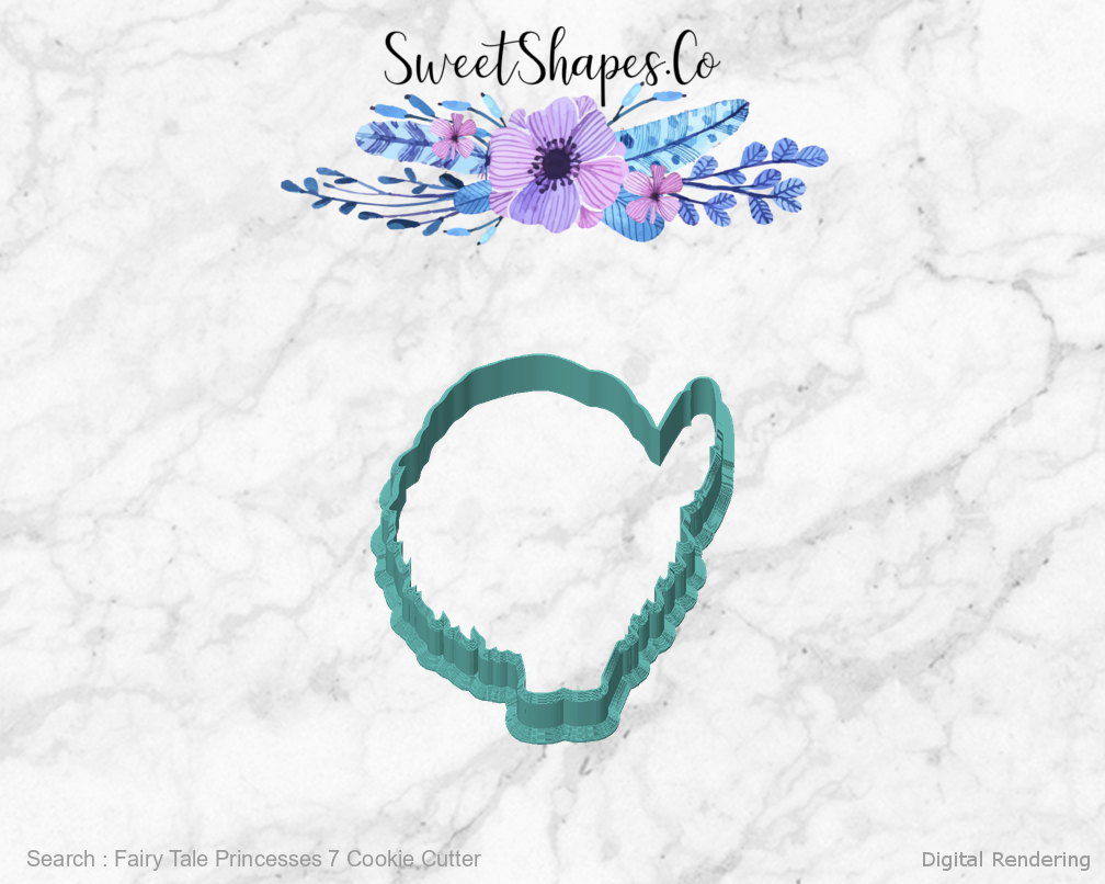 Fairy Tale Princesses 7 Cookie Cutter — front view