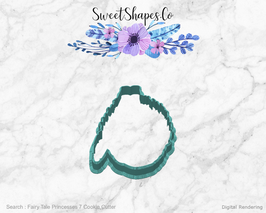 Fairy Tale Princesses 7 Cookie Cutter — back view