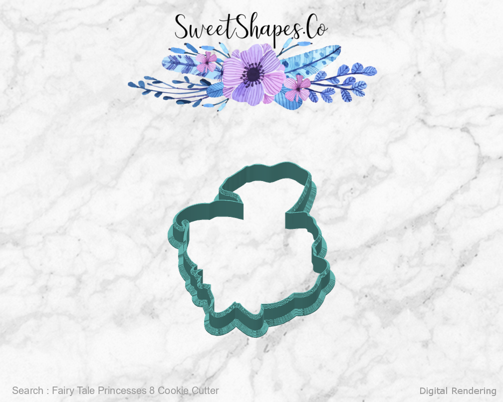 Fairy Tale Princesses 8 Cookie Cutter — back view