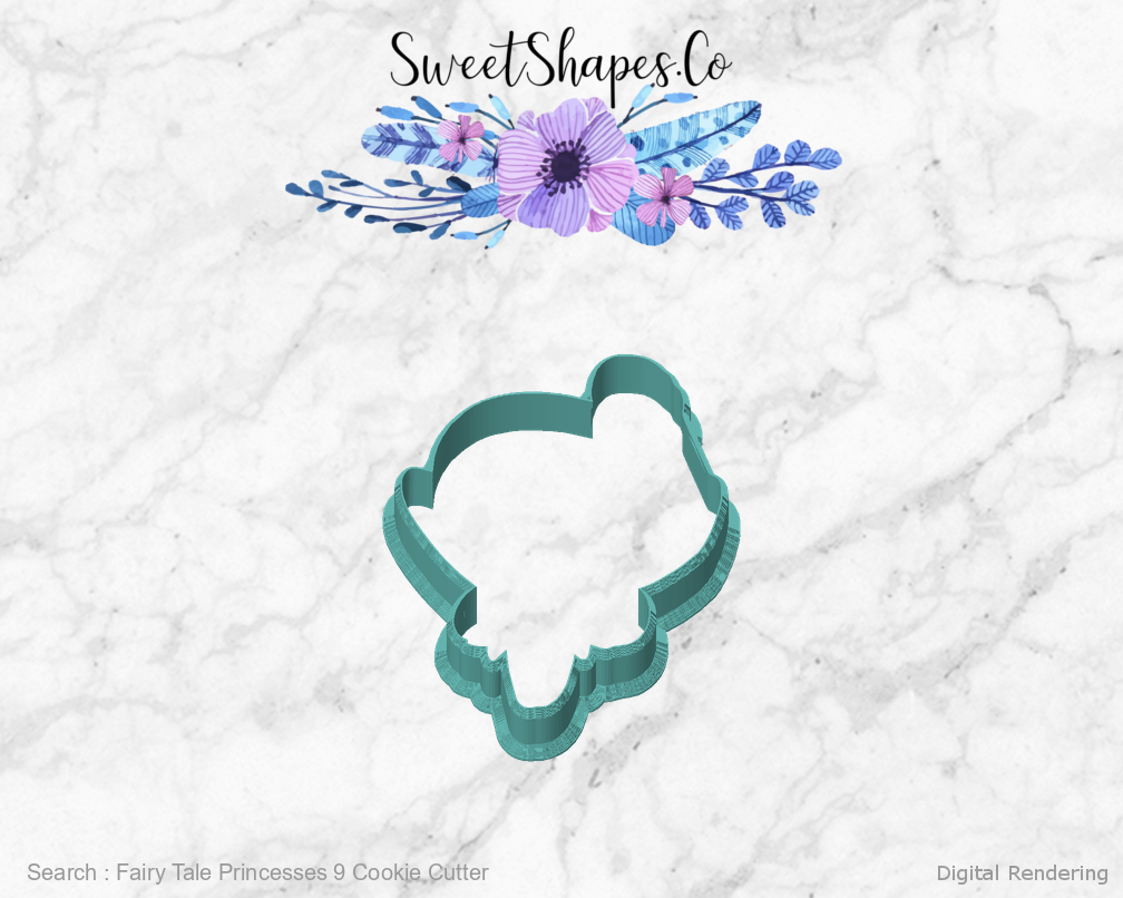 Fairy Tale Princesses 9 Cookie Cutter — front view