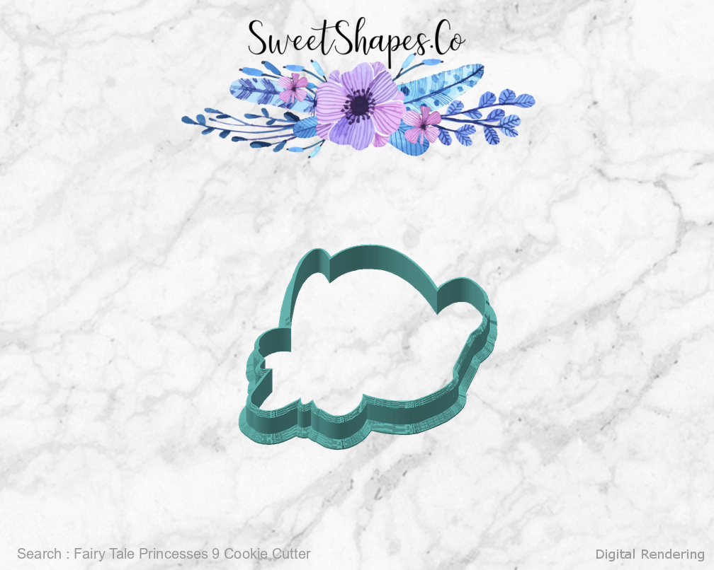 Fairy Tale Princesses 9 Cookie Cutter — angled front view