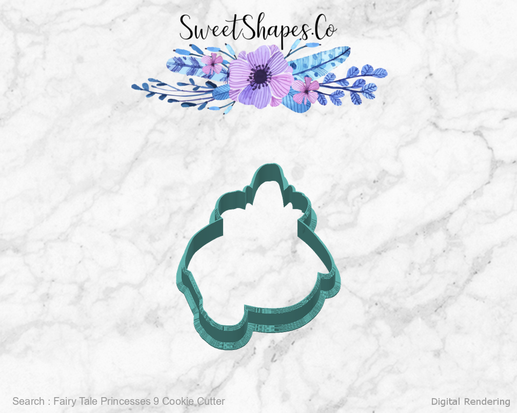 Fairy Tale Princesses 9 Cookie Cutter — back view