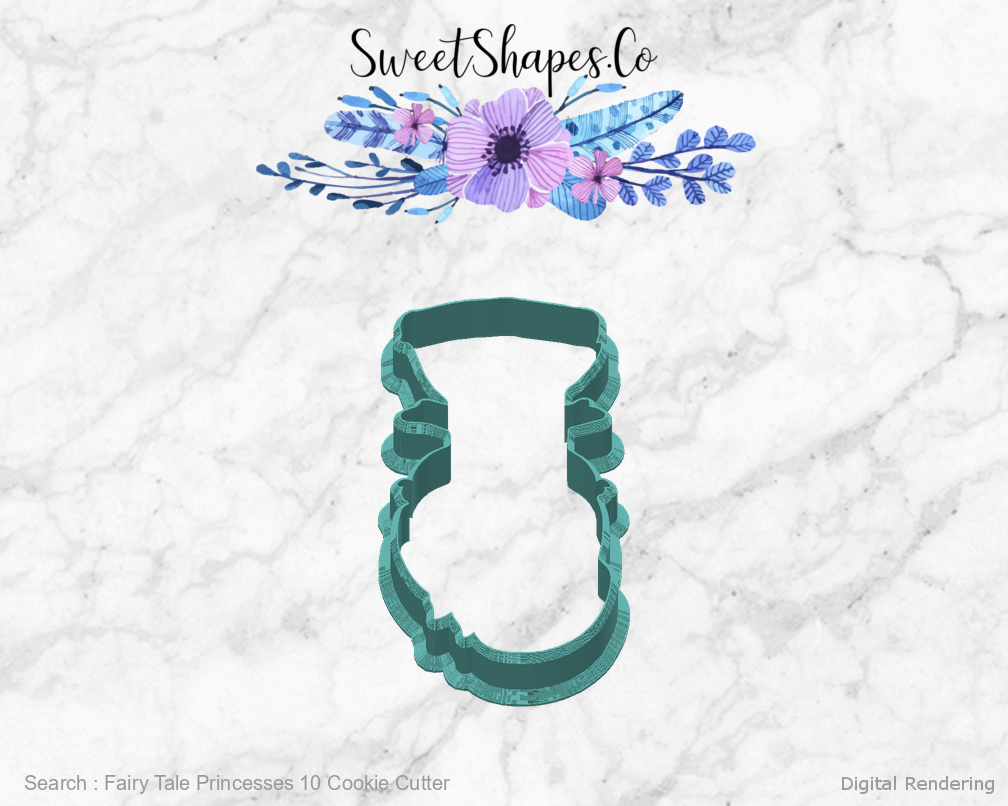Fairy Tale Princesses 10 Cookie Cutter — back view