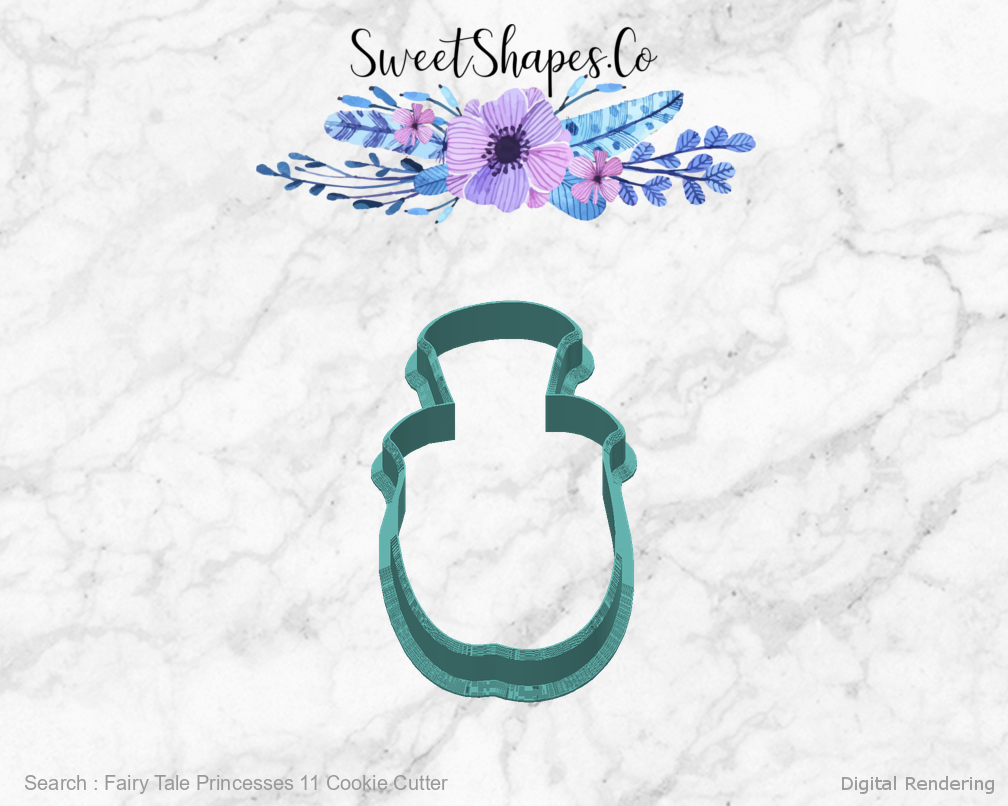 Fairy Tale Princesses 11 Cookie Cutter — back view