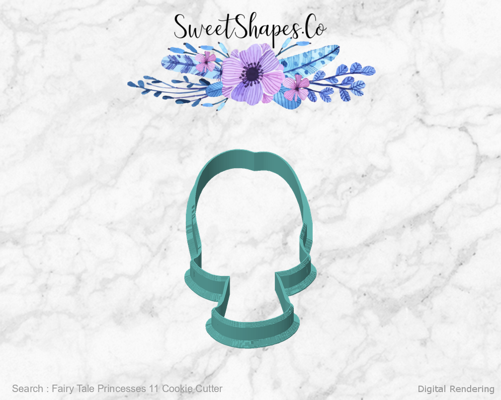Fairy Tale Princesses 11 Cookie Cutter — front view
