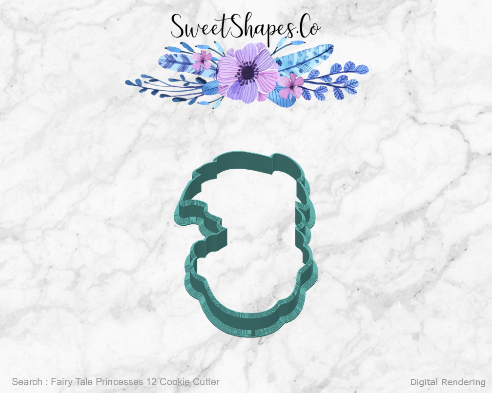 Fairy Tale Princesses 12 Cookie Cutter — back view