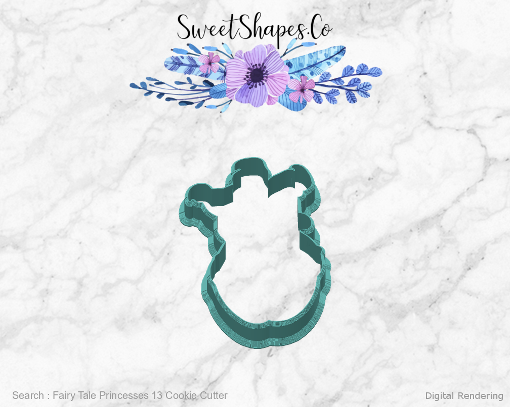 Fairy Tale Princesses 13 Cookie Cutter — back view