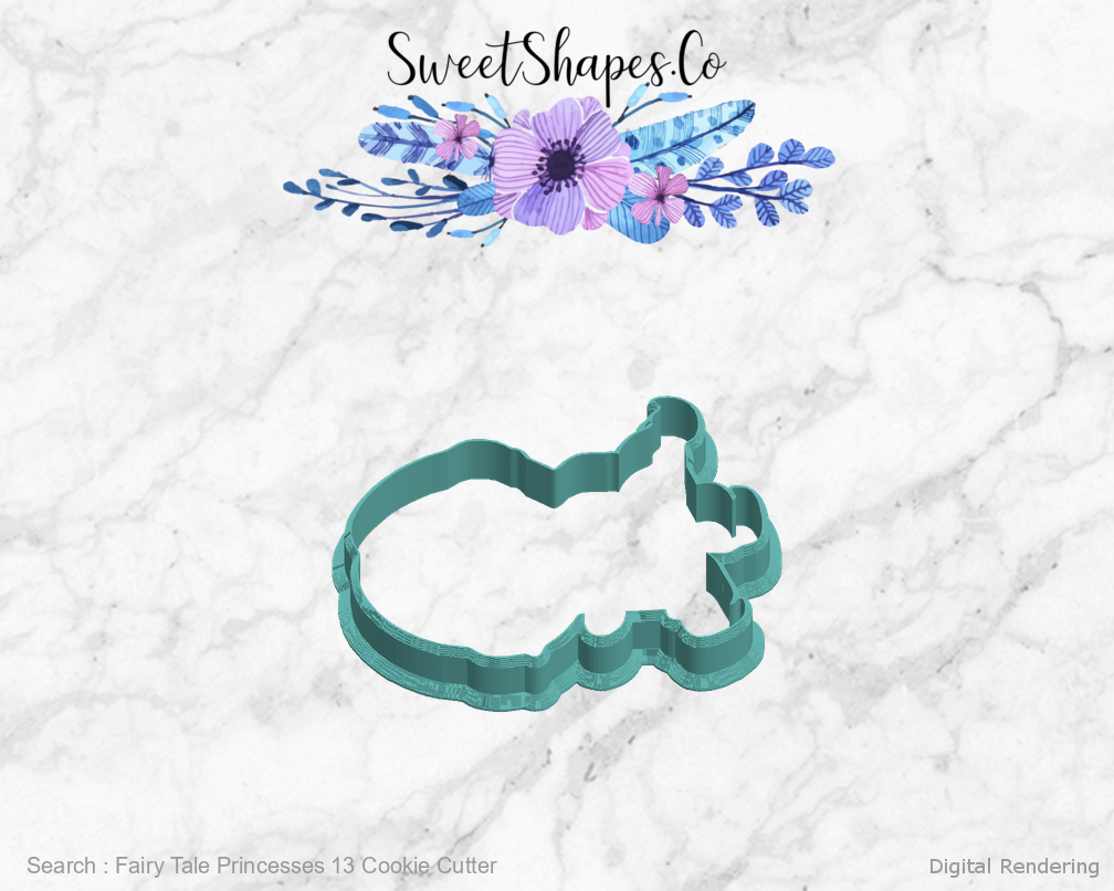 Fairy Tale Princesses 13 Cookie Cutter — left view