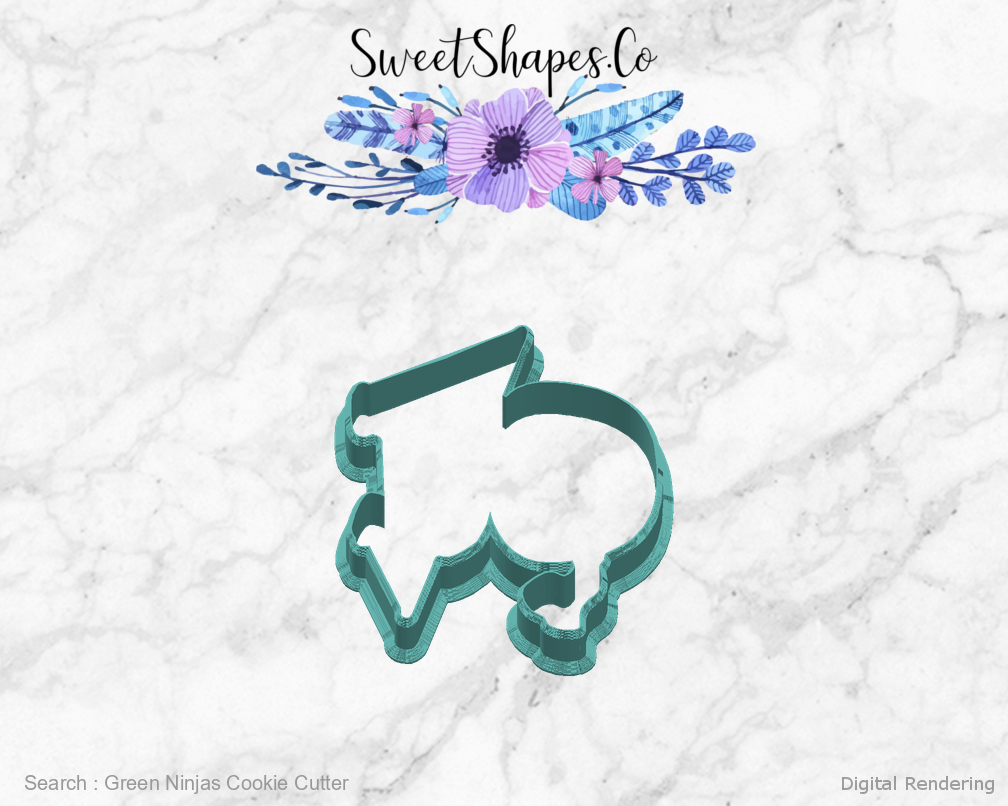 Green Ninjas Cookie Cutter — right view