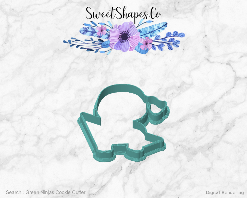 Green Ninjas Cookie Cutter — front view