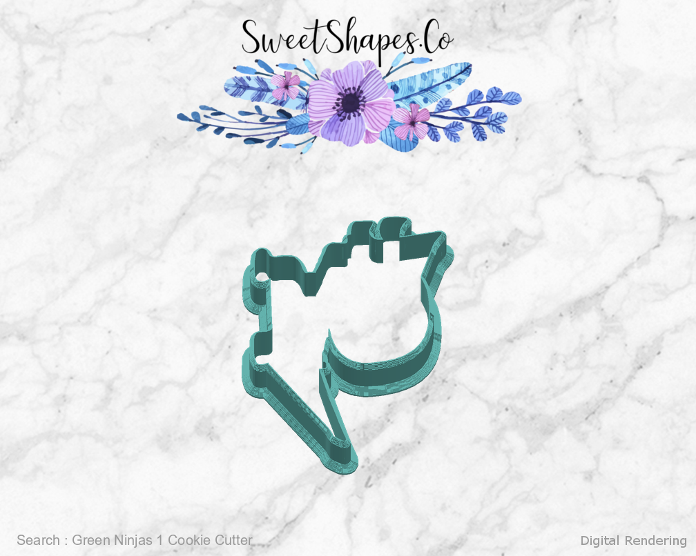 Green Ninjas 1 Cookie Cutter — right view