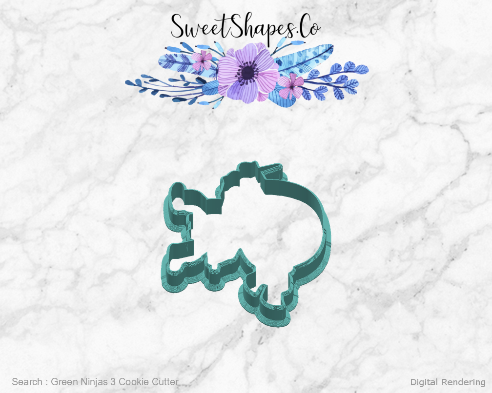 Green Ninjas 3 Cookie Cutter — right view