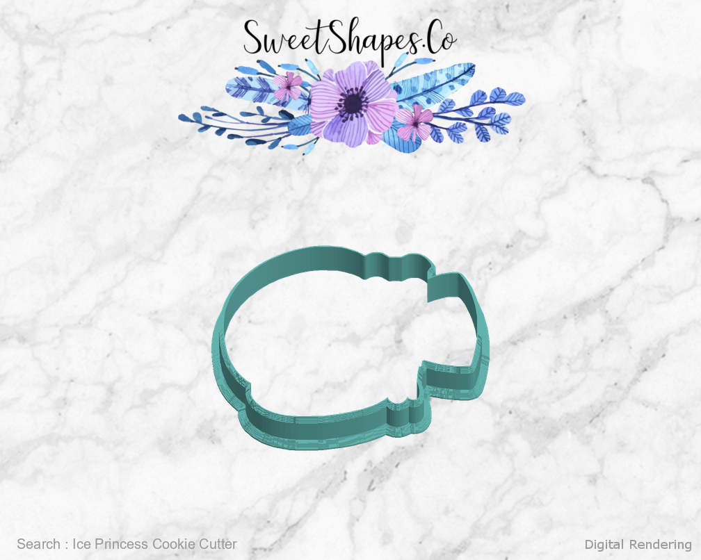 Ice Princess Cookie Cutter — left view