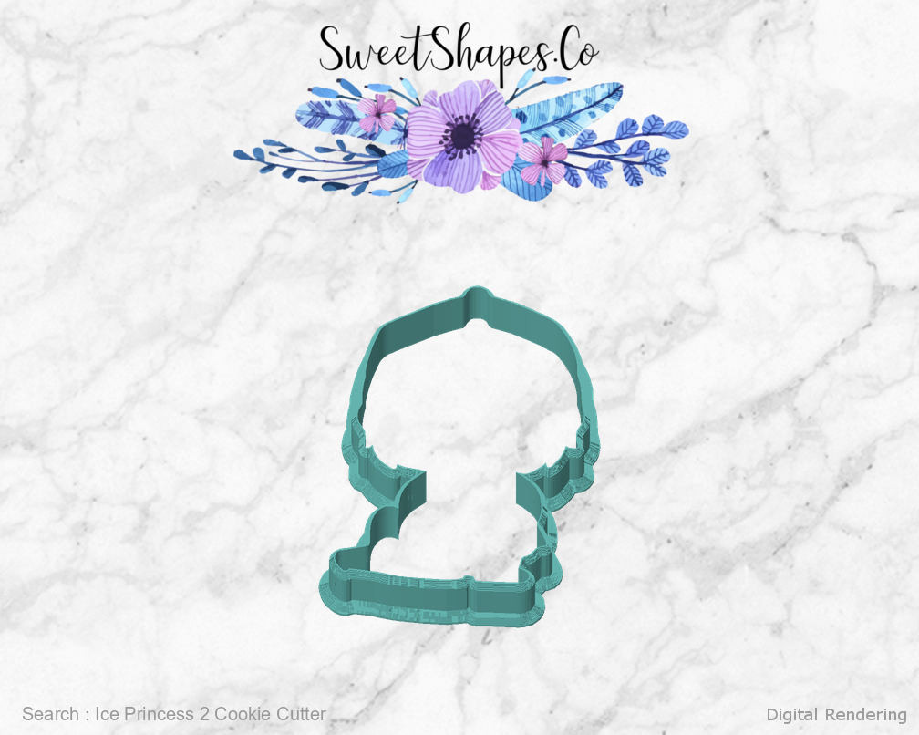 Ice Princess 2 Cookie Cutter — front view