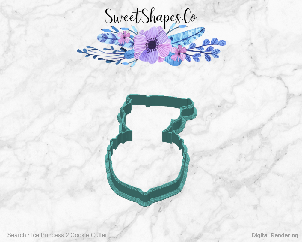 Ice Princess 2 Cookie Cutter — back view