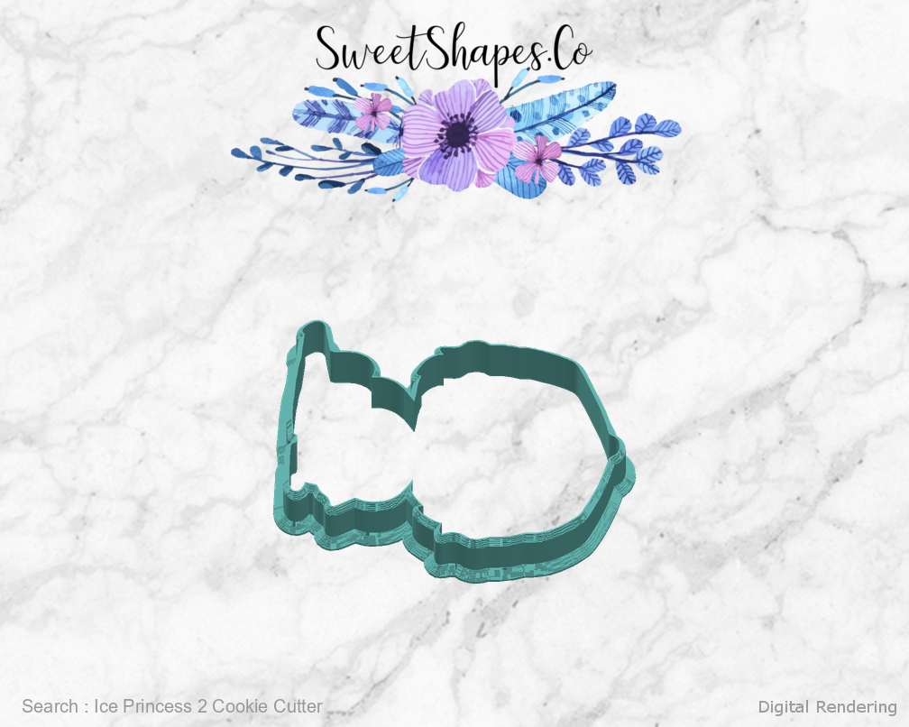 Ice Princess 2 Cookie Cutter — right view