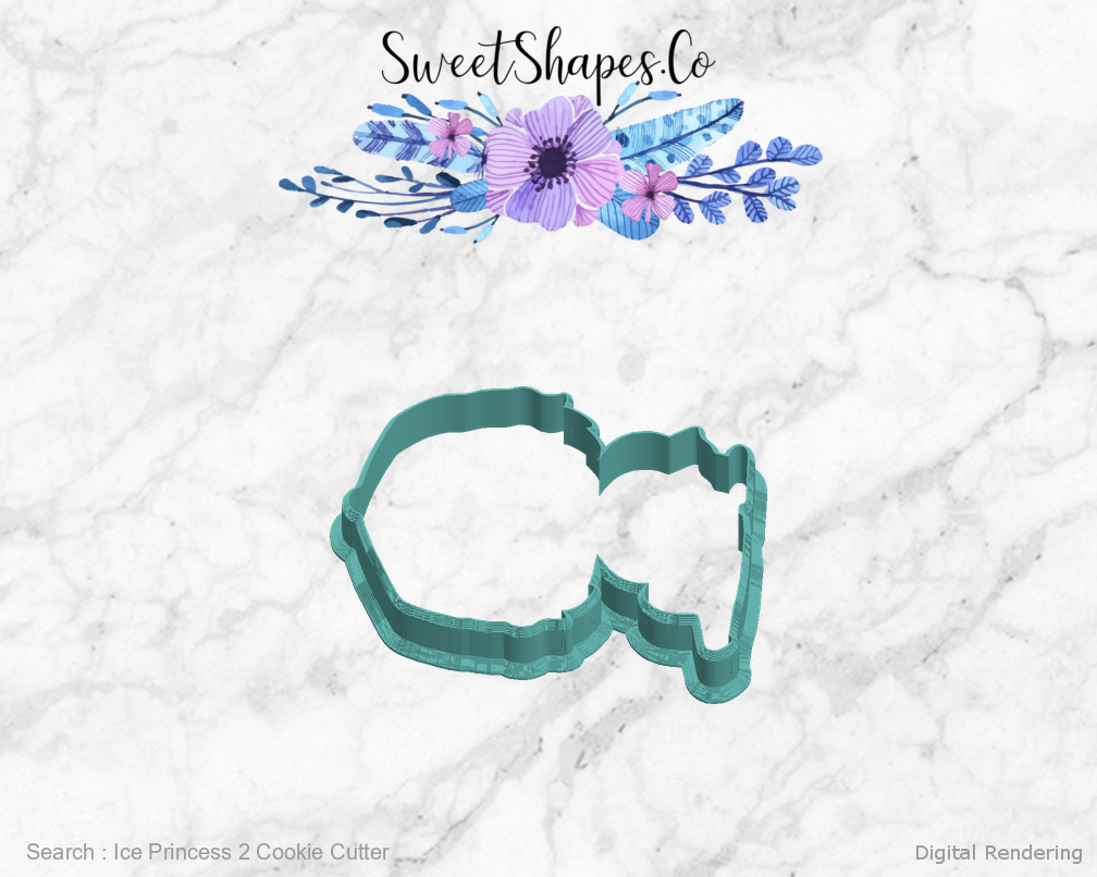 Ice Princess 2 Cookie Cutter — left view