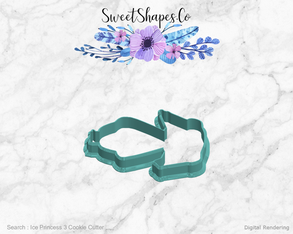 Ice Princess 3 Cookie Cutter — left view