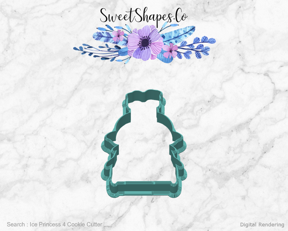 Ice Princess 4 Cookie Cutter — back view